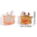 Cross-border pearl Christmas series resin pendants DIY jewelry accessories keychain charms - Christmas Deer (A9-115)