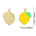 Lemon enamel alloy pendant DIY jewelry accessories necklace keychain charm for crafts - Lemon (A9-150)