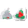 Christmas holly resin charm DIY pendant jewelry making accessory key chain decoration - Holly Berries (A9-116)