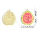 Colorful fruit enamel alloy pendant charm DIY jewelry accessory for necklace keychain 2.9cm - Guava (A9-151)