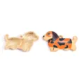 Colorful cartoon dachshund dog drip oil alloy DIY charm pendant for necklace bracelet jewelry - Color 7 / Single Pack (18x29mm)
