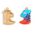 Westlicher Cowboy-Stiefel und Hut Emaillierte Legierung Charm Anhänger für DIY Schmuck - Farbe 10 (A9-121)