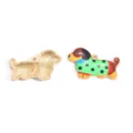 Colorful enamel cartoon dog metal alloy DIY charm pendant for custom handmade jewelry necklace. - Color 9 / Single Pack (18x29mm)