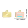 Retro Kassetten Anhänger Legierung Emailliert DIY Schmuck Zubehör 1.6x1.4cm für Kette - Retro Kassettenband Stil (A9-160)