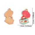Vintage Emaillierte Grammophon Legierung Anhänger DIY Schmuck Basteln Rosa und Blau - Retro Grammophon Stil (A9-163)