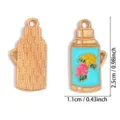 Vintage Thermoskanne Legierung Anhänger DIY Schmuckherstellung Halskette Schlüsselanhänger 2.5cm - Blaue Retro Thermosflasche Stil (A9-166)