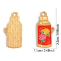Vintage DIY Legierung Emaillierte Thermosflasche Anhänger Charms für Halskette Schlüsselring - Rote Retro Thermosflasche Stil (A9-166)