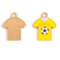 Gold metal soccer t-shirt pendant charms for DIY jewelry making necklaces bracelets - Soccer Jersey Style (A9-125) / 25x20MM / Yellow