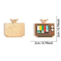 Retro Fernseher Emaillierung Legierung Anhaenger DIY Halskette Schluesselanhaenger Schmuck 2cm - Retro Fernseher Stil (A9-170)
