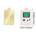 Retro Handheld Spielkonsole Legierung Emaillierte Charms Anhänger DIY Schmuck Zubehör Schlüsselbund - Klassischer Alter Gameboy Stil (A9-171)