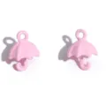 Pink enamel umbrella alloy charms for DIY handmade bracelets necklaces jewelry making accessories - Mini Umbrella Charm (A9-432) / 14*11mm / Pink
