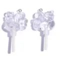 Clear acrylic rooster lollipop charm pendant DIY jewelry accessory key chain wholesale SKU. - 52*26mm / Clear White