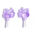 Purple rooster lollipop acrylic charm DIY jewelry pendant keychain accessory, 2pcs set. - 52*26mm / Purple