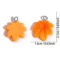 Colgantes de resina en forma de hoja naranja para manualidades DIY collares y llaveros. - Estilo Hoja Naranja (A9-394) / 21*16mm