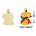 Halloween cartone animato fantasma smalto lega ciondolo DIY per collana portachiavi - Stile Fantasma e Zucca (A9-306) / 24*16mm/1 Pezzo