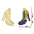 Carnival party high heel shoe enamel alloy pendant DIY jewelry accessory charm craft - High Heels (A9-323) / 30x17mm