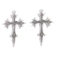 Gothic style cross alloy pendant DIY handmade necklace keychain jewelry accessories wholesale - Cross Pendant (A9-321) / 70*45mm / Antique Silver