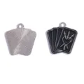 Gotische tarotkaart emaille metalen bedel hanger voor DIY sieraden maken donkere stijl - Tarot Drie van Zwaarden (A10-003) / 1 Stuks (22*20mm) / Witgoud