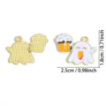 Ciondolo smalto fantasma birra Halloween lega accessorio per gioielli fai da te - Stile Fantasma che beve Birra (A9-308) / 18*25mm/1 Pezzo