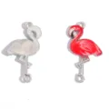 DIY alloy flamingo enamel pendant charms for handmade necklace bracelet jewelry making accessories. - Color 3 Style (A9-226) / 31*16mm