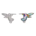 DIY Alloy Hummingbird Enamel Pendant Charm for Handmade Necklace Bracelet Jewelry Making - Multicolor (A9-392-Color 6)