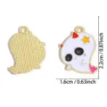 Halloween cartone animato fantasma smalto lega ciondolo DIY gioielli accessorio collana - Stile Fantasma Classico (A9-309) / 22*16mm/1 Pezzo