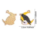 Gotische Raven Schedel Maan Geëmailleerde Legering Hanger DIY Sieraden Accessoire 2.2x2.6cm - Raaf Schedel Maan (A9-230) / 26x22mm