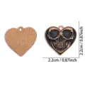 DIY donkere gotische schedel hart oliedruppel metaal legering hanger sieraden accessoire. - Hart Schedel (A10-005) / 1 Stuk (22*22mm) / KC Goud