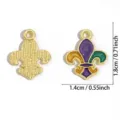 Mardi Gras Fleur-de-lis enamel alloy pendant charms for DIY jewelry making accessories - Fleur-de-lis (A9-327)