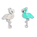 Blue enamel color flamingo alloy pendant charm for DIY handmade fashion jewelry making. - Color 1 Style (A9-226) / 31*16mm