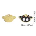 Halloween pipistrello nero smalto metallo ciondolo lega fai da te gioielli accessori - 13*22mm/1 Pezzo