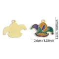 Mardi Gras Carnival Jester Hat Enamel Pendant Alloy DIY Jewelry Making Necklace Keychain Charms - Jester Hat (A9-330)