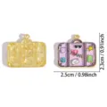 DIY alloy suitcase pendant charms for summer travel necklaces, keychains, and jewelry making. - Luggage Style (A9-178) / 23*25MM / Purple