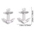 Colgantes de ancla de aleación plateada para joyería DIY, collares y llaveros hechos a mano. - Estilo Ancla (A9-201) / 29*19mm (2.51g) / Plata antigua