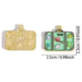 DIY alloy summer travel suitcase enamel charms pendant jewelry accessories for necklace keychain - Luggage Style (A9-178) / 23*25MM / Green