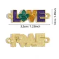 DIY alloy enamel LOVE letter connector charm with fleur de lis pendant for necklace making - LOVE Letters (A9-331)