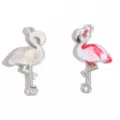 Ciondolo Fenicottero Smaltato in Lega DIY Gioielli Produzione Bracciale Collana Accessorio - Stile Colore 6 (A9-226) / 31*16mm