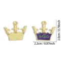 Cross-border DIY alloy crown pendant carnival ball series handmade necklace keyring accessories - Rhinestone Crown (A9-332)