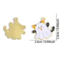 Halloween simpatico gatto fantasma ciondolo in lega smaltata DIY gioiello accessorio 2.4cm - 24*24mm/1 Pezzo