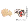 Gotischer Drachen Emaillierter Legierungsanhänger DIY Schmuckaccessoire im dunklen Stil - Dunkler Drache Phönix Stil (A9-235)