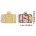 Summer travel theme alloy enamel suitcase pendant DIY jewelry charm accessories pink. - Luggage Style (A9-178) / 23*25MM / Pink