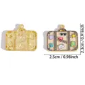 DIY alloy travel suitcase enamel pendant charms for necklaces, keychains, and jewelry making. - Luggage Style (A9-178) / 23*25MM / White