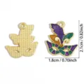 Mardi Gras mask charm alloy enamel pendant DIY jewelry making accessories necklace key chain - Mask (A9-335)