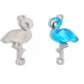 Ciondolo smaltato fenicottero in lega ciondoli accessori gioielli fai da te collana bracciale. - Stile Colore 10 (A9-226) / 31*16mm