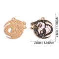 Dunkler Drache Emailliertes Metall Anhänger DIY Schmuck Zubehör Gothic Stil Schlüsselanhänger Charm 2.8cm - Doppelseitiger Drache (A9-237)