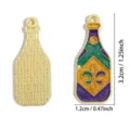 Mardi Gras enamel bottle pendant charm alloy DIY jewelry making accessories necklace keychain - Lily Bottle (A9-337)