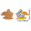 DIY alloy summer travel enamel charm pendant for necklace keychain jewelry making supplies - Parasol & Beach Chair Style (A9-182) / 23*25MM