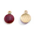 Weihnachtskugel Metall Anhänger rote Glitzer Emaillierung DIY Schmuck Accessoire Halskette - KC Gold Basis Anhänger (Nur Anhänger) / 16x12mm (0.58g) / Rot