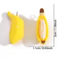 Simulation banana resin pendant DIY jewelry accessories necklace keychain charm 3cm cute gift - M / 30x11mm