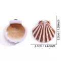 Κρεμαστό κοχύλι ακρυλικό charm DIY αξεσουάρ κοσμημάτων παραλίας στιλ σχέδιο 1τμχ. - Ριγέ Μενταγιόν Όστρακο (A9-078) / 1 Τεμάχιο (32*31mm)